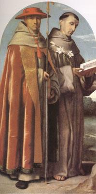 MORETTO da Brescia Bonaventure and Anthony of Padua (mk05) Norge oil painting art
